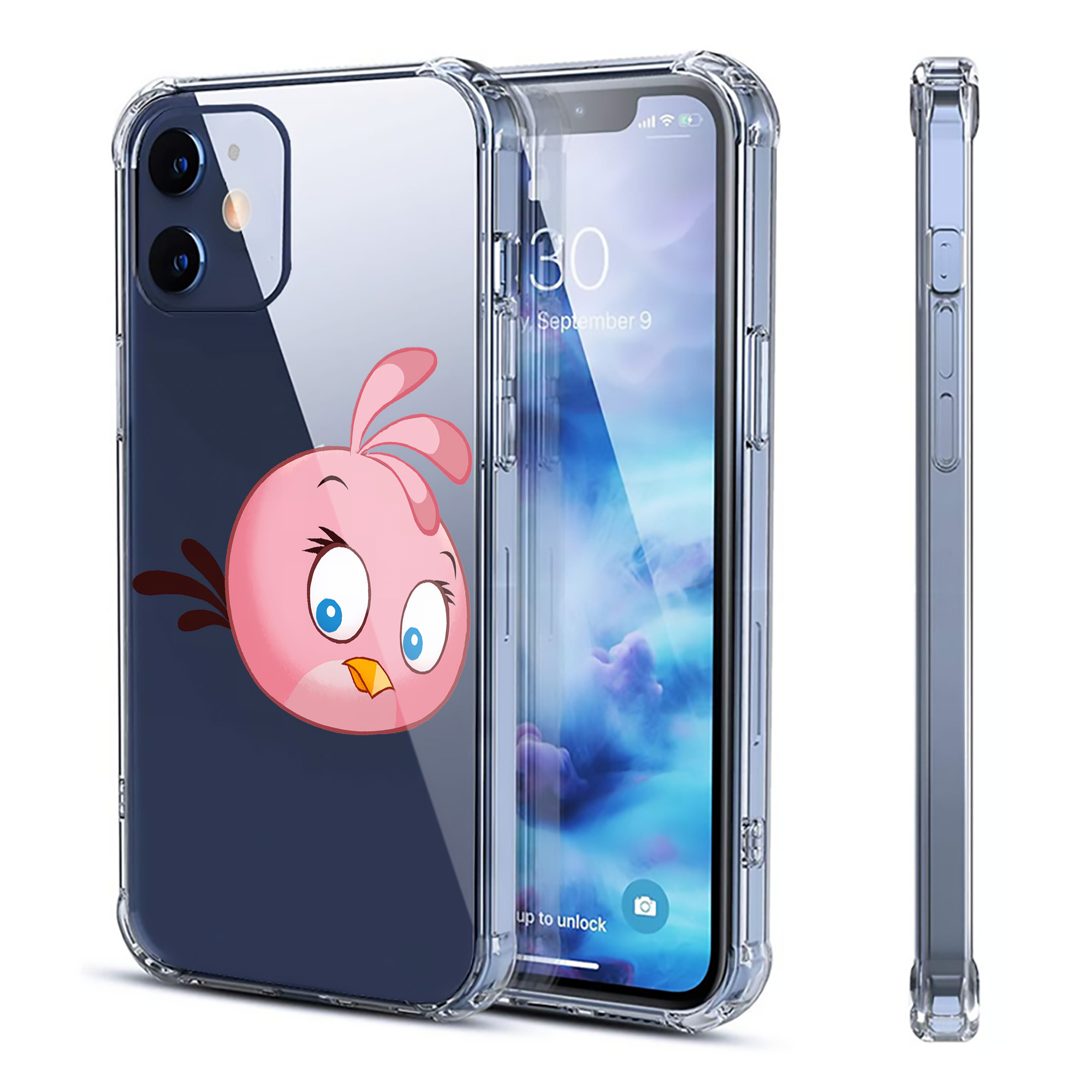 （画像用） Angry Birds アングリーバード 【iPhone 12シリーズ対応】透明スマホケース（クリアソフトケース）